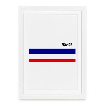Lignes Minimalistes Modernes - Affiche encadrée (27 × 37 cm) - blanc - Devant