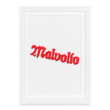 Malvolio - Affiche encadrée (27 × 37 cm) - blanc - Devant