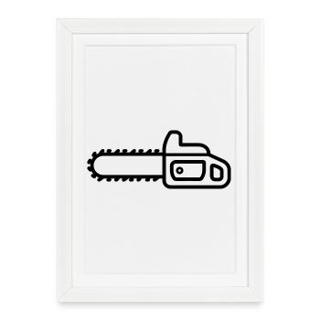 chainsaw - Framed poster (27 × 37 cm) - white - Front
