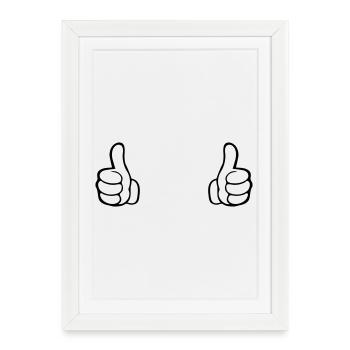 Comme une main - Affiche encadrée (27 × 37 cm) - blanc - Devant