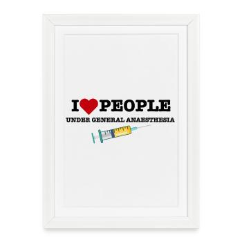 Funny Anesthesiologist Anesthetist Gift for Doctor - Framed poster (27 × 37 cm) - white - Front