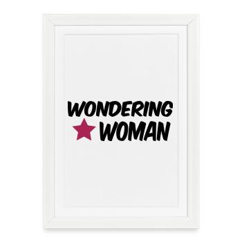 wondering woman - Framed poster (27 × 37 cm) - white - Front