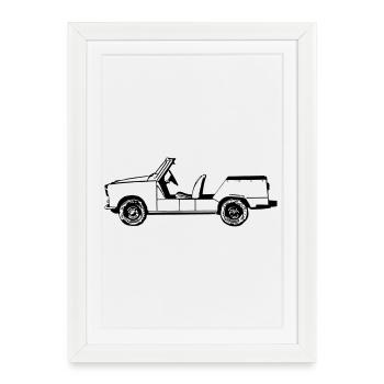  601 , Kübel , DDR NVA Kult(25) - Gerahmtes Poster (27 × 37 cm) - Weiß - Vorne