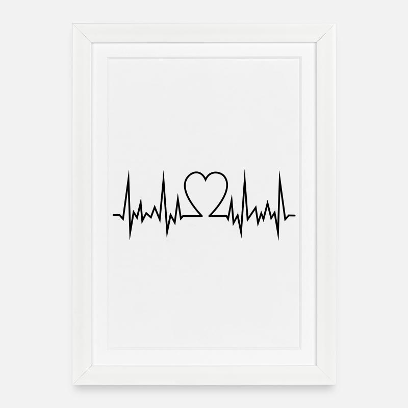 Cœur fréquents - Affiche encadrée (27 × 37 cm) - blanc