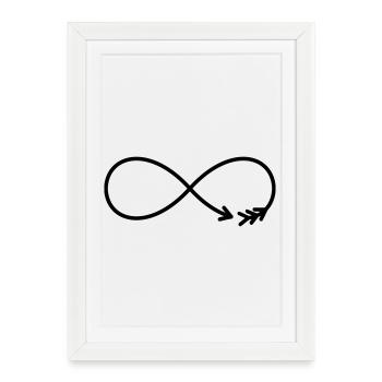 Infinity Sign Arrow Gift Love - Framed poster (27 × 37 cm) - white - Front