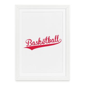 Basketball - Basket Ball - Game - Sport - Player - Framed poster (27 × 37 cm) - white - Front