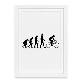 Cyclisme / Cycliste / Vélo / VTT / BMX - Affiche encadrée (27 × 37 cm) - blanc - Devant