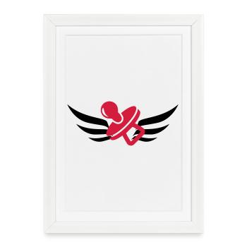 Nourrice / Nounou / Bébé / Enfant - Affiche encadrée (27 × 37 cm) - blanc - Devant