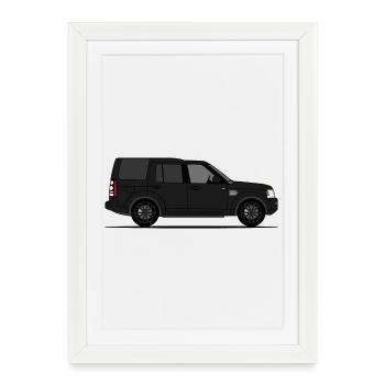 Discovery 4 Black - Affiche encadrée (27 × 37 cm) - blanc - Devant