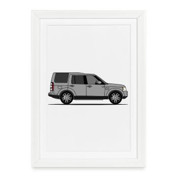 Discovery 4 Gray - Framed poster (27 × 37 cm) - white - Front