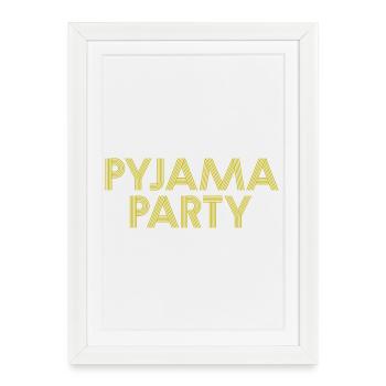 PAJAMA PARTY Bathrobe - Framed poster (27 × 37 cm) - white - Front