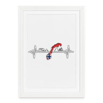 Norway Camper Norwegen Camping Design - Framed poster (27 × 37 cm) - white - Front