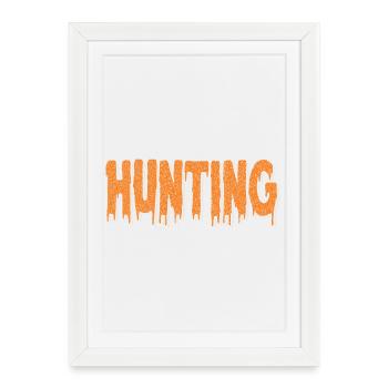 Conception d’animaux chassés aventureux - Affiche encadrée (27 × 37 cm) - blanc - Devant