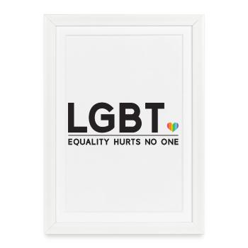 Pride Month - Equality Hurts No One - Framed poster (27 × 37 cm) - white - Front