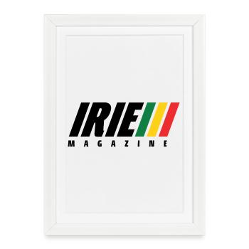 IRIE Magazine Reggae Rasta Roots Musique Culture - Affiche encadrée (27 × 37 cm) - blanc - Devant