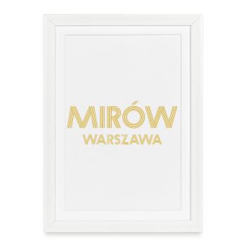 MIROW Warszawa Varsovie Warschau - Affiche encadrée (27 × 37 cm) - blanc - Devant