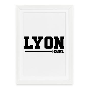 Lyon | France - Framed poster (27 × 37 cm) - white - Front