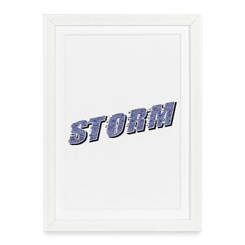STORM Claim | Storm lettering - Framed poster (27 × 37 cm) - white - Front