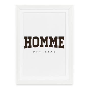 HOMME - Framed poster (27 × 37 cm) - white - Front