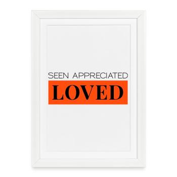 Lakes Appreciated Loved Two-Tone - Framed poster (27 × 37 cm) - white - Front