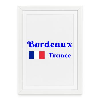 Bordeaux France- Stylish prints - Framed poster (27 × 37 cm) - white - Front
