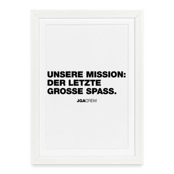 Last Mission: Fun (Bachelor Party) - Framed poster (27 × 37 cm) - white - Front