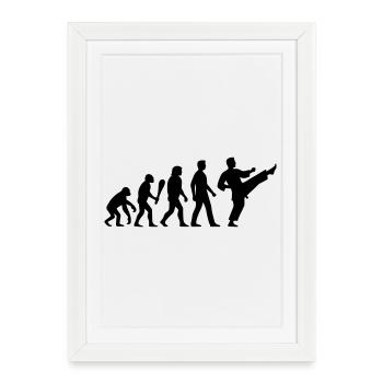 Karaté Évolution - Affiche encadrée (27 × 37 cm) - blanc - Devant