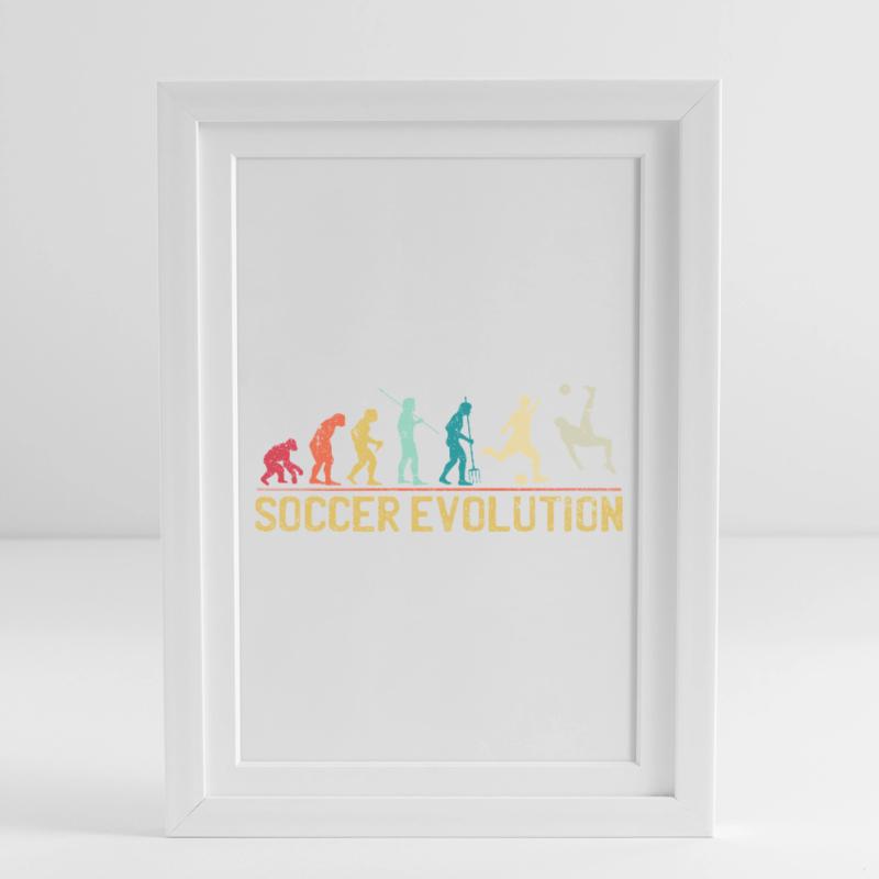 Conception de la progression de Soccer Evolution Affiche encadrée (27 × 37 cm)