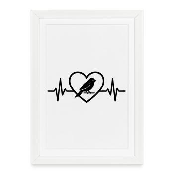 Canary Heart - Framed poster (27 × 37 cm) - white - Front