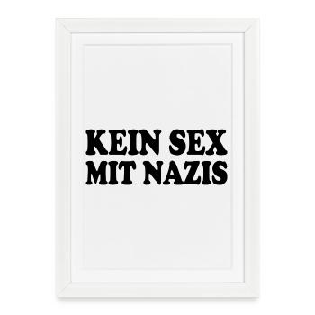 Pas de relations sexuelles avec les nazis - Affiche encadrée (27 × 37 cm) - blanc - Devant