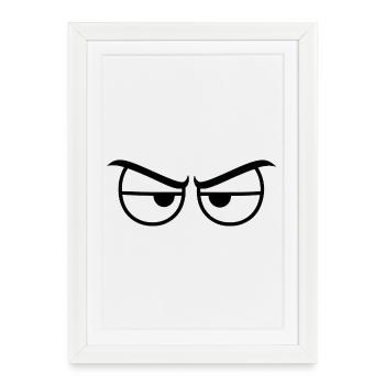 Angry Eyes Expression - Framed poster (27 × 37 cm) - white - Front