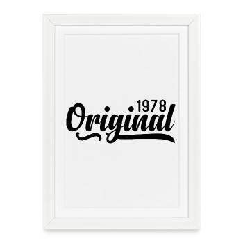 1978 birthday 47 years old, retro 1978 - Framed poster (27 × 37 cm) - white - Front