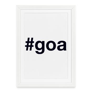 Goa Hashtag - Framed poster (27 × 37 cm) - white - Front