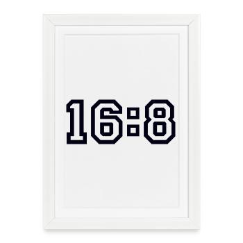 Diet 16 to 8 - Framed poster (27 × 37 cm) - white - Front