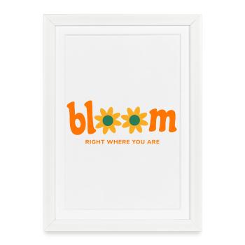 🌻Fleuris là où tu es planté Psaume 92:13 - Affiche encadrée (27 × 37 cm) - blanc - Devant