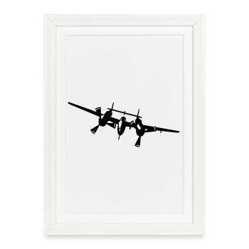 P-38 - Affiche encadrée (27 × 37 cm) - blanc - Devant