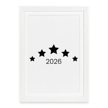 Étoiles symboliques 2026 - Affiche encadrée (27 × 37 cm) - blanc - Devant