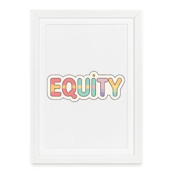 Équité pastel arcenciel - Affiche encadrée (27 × 37 cm) - blanc - Devant