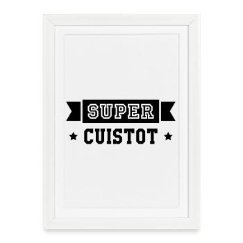 Super Chef - Kitchen - Cook - Framed poster (27 × 37 cm) - white - Front