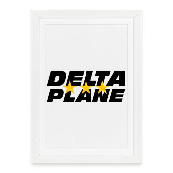 Logo Delta Plane Étoiles d'Excellence - Affiche encadrée (27 × 37 cm) - blanc - Devant