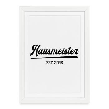 Caretaker 2026 House Technician Caretaker Administrator - Framed poster (27 × 37 cm) - white - Front