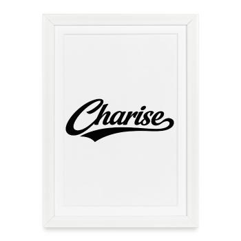 Nom de Chaise, premier nom de famille, cadeaux de famille - Affiche encadrée (27 × 37 cm) - blanc - Devant