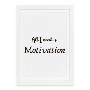 Citation typographie de motivation de Sigura design - Affiche encadrée (27 × 37 cm) - blanc - Devant