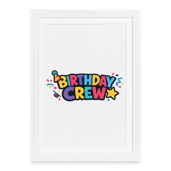 Birthday Crew Color Explosion - Framed poster (27 × 37 cm) - white - Front