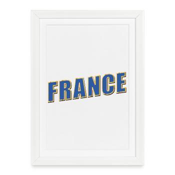 France - Affiche encadrée (27 × 37 cm) - blanc - Devant