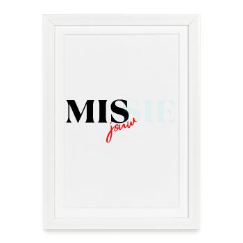 Delicate design requires image - Framed poster (27 × 37 cm) - white - Front