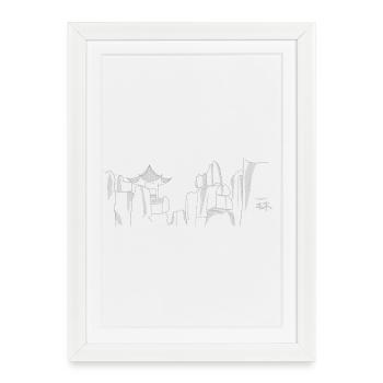 Shilin Stone Forest | China Lineart - Framed poster (27 × 37 cm) - white - Front