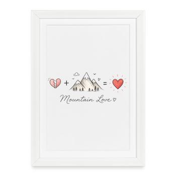 Mountains Heal the Heart | Hiking & Outdoor Design - Framed poster (27 × 37 cm) - white - Front