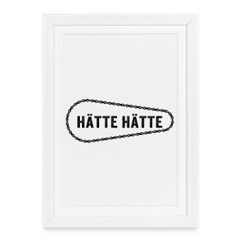 Hätte Hätte Fahrradkette – Geschenk für Radfahrer - Gerahmtes Poster (27 × 37 cm) - Weiß - Vorne