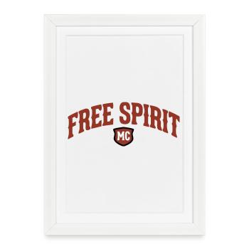 Free Spirit MC Lettering - Framed poster (27 × 37 cm) - white - Front